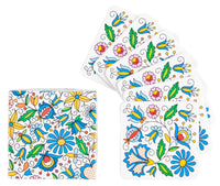 Polish Folk Cork Coasters, Set of 6 (Kashubian Folk)