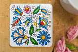 Polish Folk Cork Coasters, Set of 6 (Kashubian Folk)