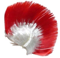 Men's Universal White and Red Mohawk Wig for Sport's Fan