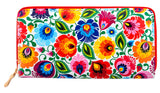 Women's Large Polish Folk Art Zip Around Wallet
