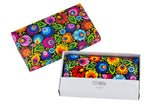 Women's Large Polish Folk Art Zip Around Wallet, Black