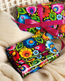 Women's Small Polish Folk Art Compact Bifold Pocket Wallet