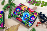 Women's Small Polish Folk Art Compact Bifold Pocket Wallet