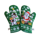 Polish Christmas Santa & Snowman Gift Set with 2 Kitchen Towels and 1 Oven Mitt in Box