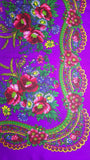 Traditional Polish Ukrainian Folk Cotton Head Scarf - Purple - Taste of Poland
 - 2