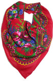 Traditional Polish Ukrainian Folk Cotton Head Scarf - Red - Taste of Poland
 - 1