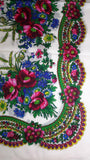 Traditional Polish Ukrainian Folk Cotton Head Scarf - White - Taste of Poland
 - 2