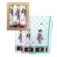 Polish Folk Art Set of 3 Kitchen Towels in Box (Highlanders)