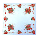 Polish Two-Toned Christmas Table Square Topper 33.5"x 33.5"