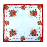 Polish Two-Toned Christmas Table Square Topper 33.5"x 33.5"