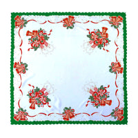 Polish Two-Toned Christmas Table Square Topper 33.5