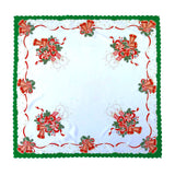 Polish Two-Toned Christmas Table Square Topper 33.5"x 33.5"