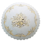 Polish Christmas Round Table Doily 14"x 14"