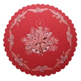 Polish Christmas Round Table Doily 14"x 14"