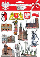 Gdansk City Stickers, Set of 13