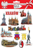 Krakow / Cracow City Stickers, Set of 12
