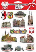 Wroclaw City Stickers, Set of 13