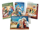 Set of 4 Traditional Polish Religious Christmas Cards with Wafers (Oplatki) (A)