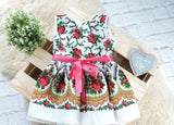 Handmade Baby Girl Toddler Polish Floral Folk Art Dress