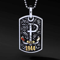 Polska Walczaca Anchor 1944 Silver Pendant with Gold Plating