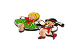 Polish Folk Art Wooden Couple Hooks, Highlanders