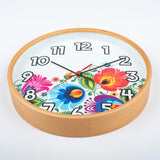 Polish Folk Art Wall Clock - Floral White